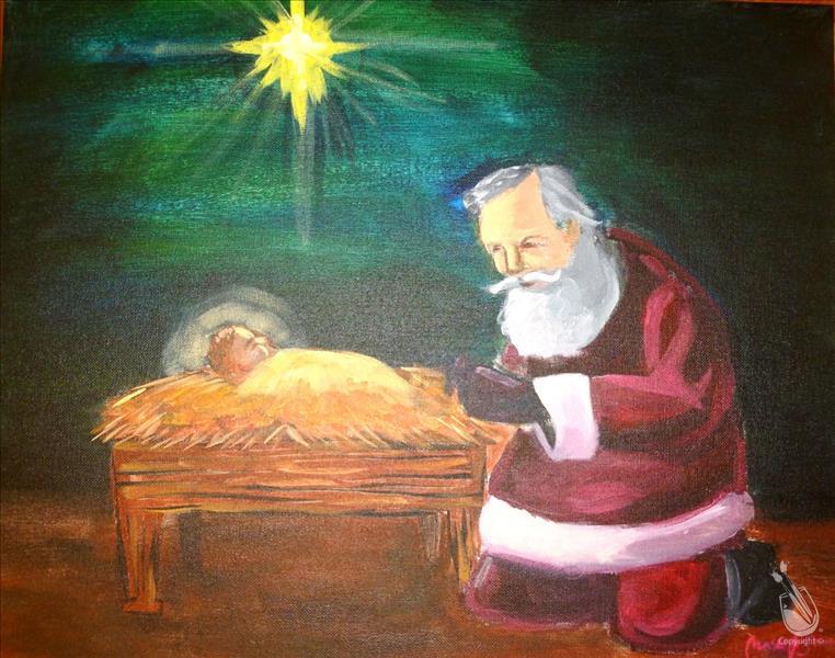 Coffee N Canvas SANTA NATIVITY