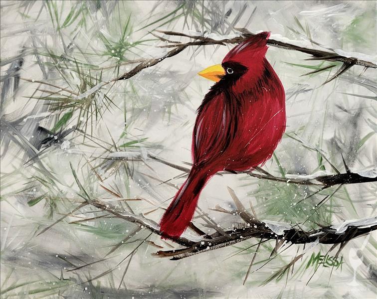 A Snowy Winter's Cardinal- IN STUDIO EVENT