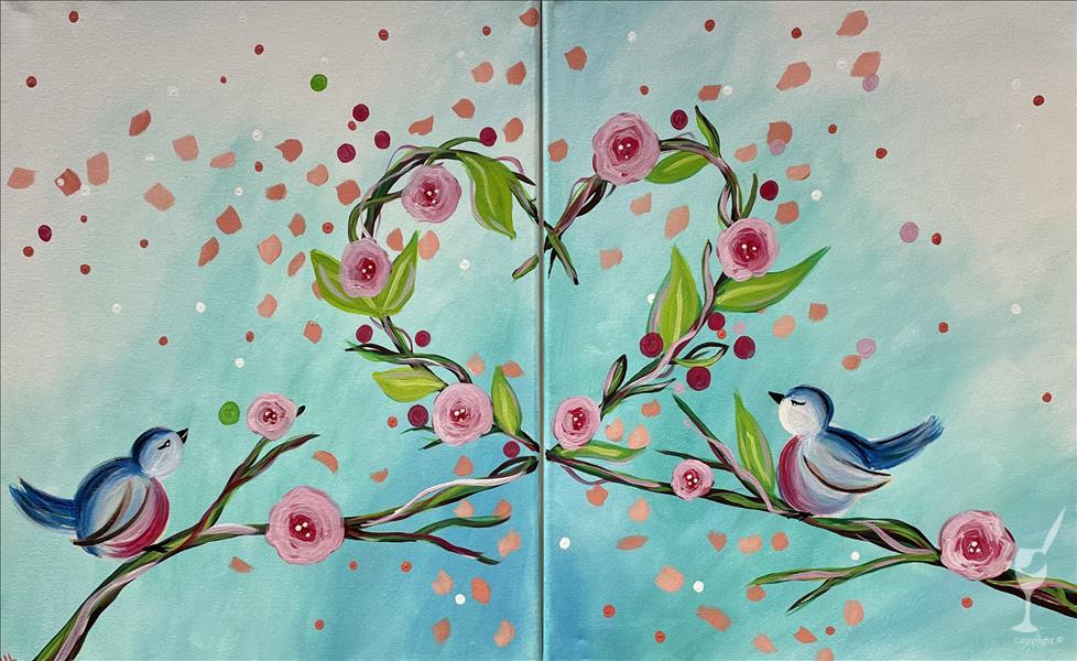 How to Paint Family Event! Mommy/ Daddy and Me Lovebirds!
