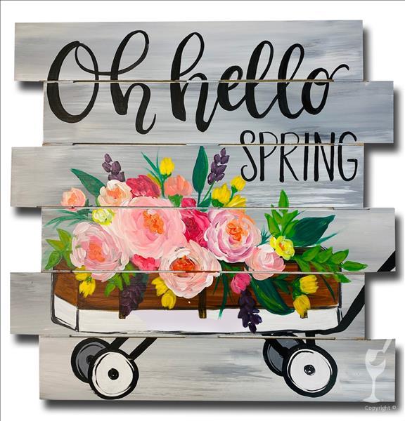 OH HELLO SPRING! SHOWN ON SHIPLAP