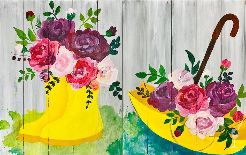 How to Paint DATE NIGHT - April Showers and Flowers - Set