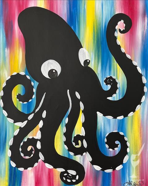 Rainbow Sea Octopus-Black Light! 6+