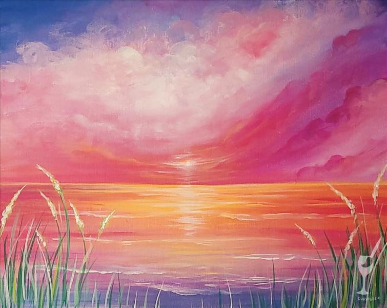 How to Paint Peaceful Summer Sunset *New Art Alert