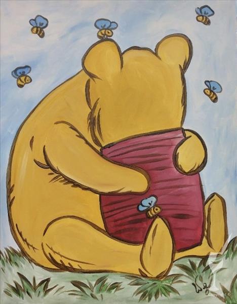 Pooh & His Hunny - Animated Week 11x14 Canvas