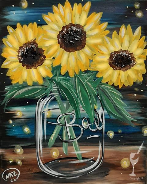 NEW ART-Firefly Sunflowers-ADD A CANDLE