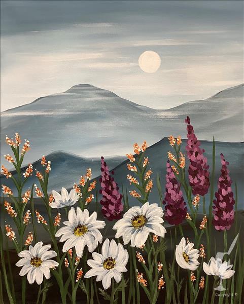 Mountain Flowers Friday May 31 2024 Painting with a Twist