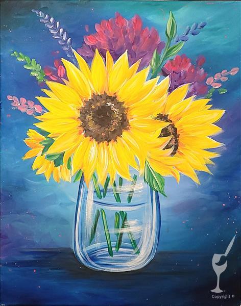 Vibrant Sunflowers (Ages 13+)