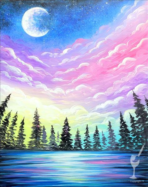 A Vibrant View (21+) Painting & Candle Bundle