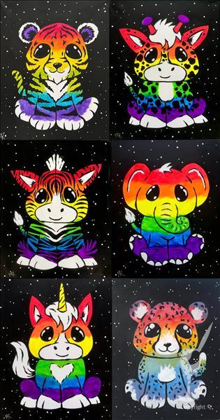 All Age/Blacklight: Rainbow Animals (Pick One)
