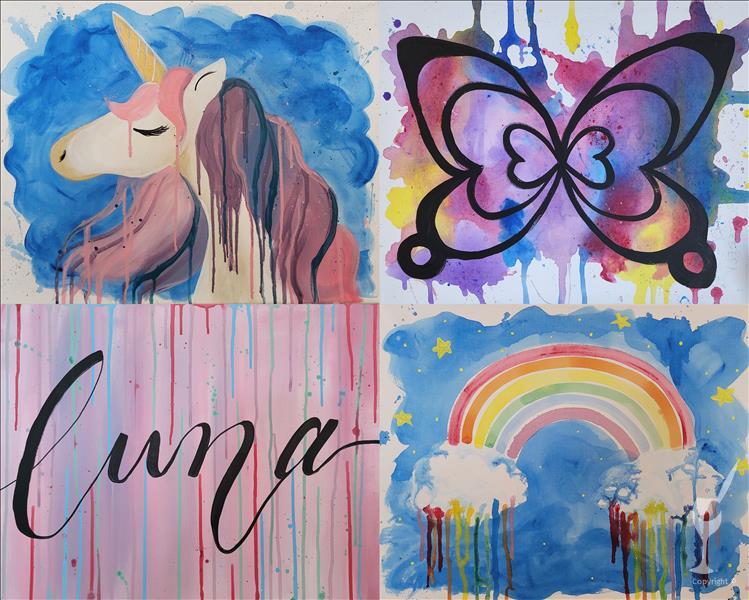 Choose Your Favorite Drippy Watercolor (All Ages)