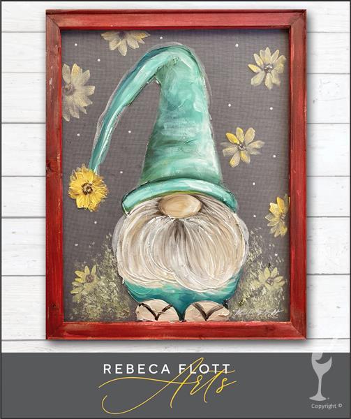 SCREEN ART! SUMMERTIME GNOME! ADD A DIY CANDLE!