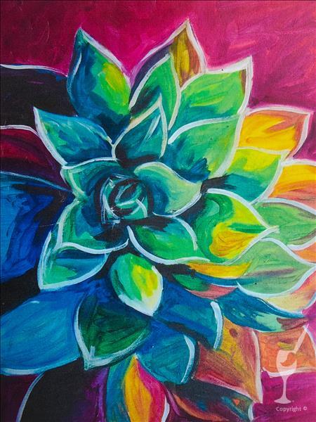 How to Paint Vibrant Succulent