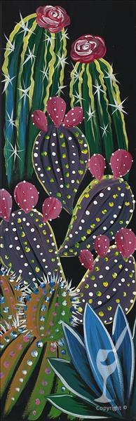 Neon Cacti Blacklight