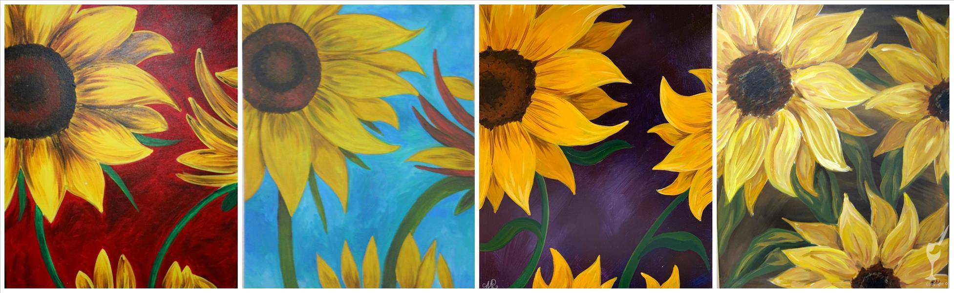 Sunflowers! Choose Your Background Color!