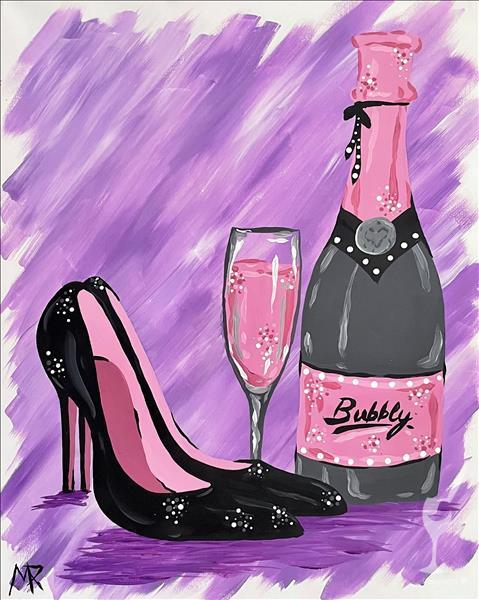 On WEDNESDAYS WE DRINK BUBBLY- Evening Art Party