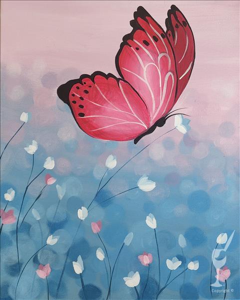 How to Paint Soft Butterfly Wishes *Kids Happy Hour