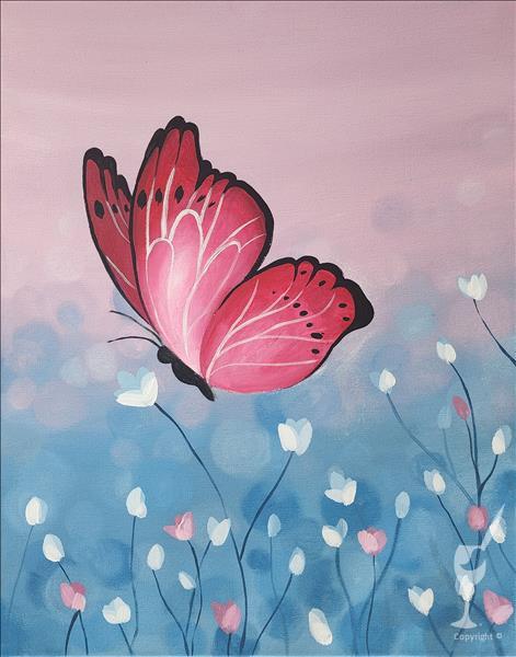 Butterfly Kisses - Painting Class Only