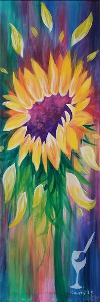 How to Paint Vibrant Rainbow Sunflower