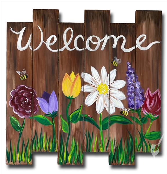 How to Paint **NEW ART**   Happy Flower Welcome