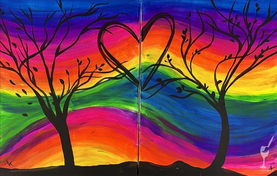 How to Paint Love Tree *Set or Single **Neon Glow ***New Art