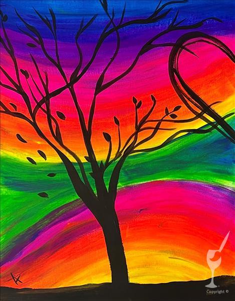 A Radiant Rainbow Tree