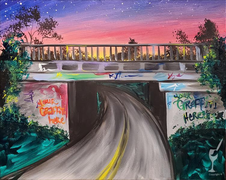 Graffiti Bridge at Sunset
