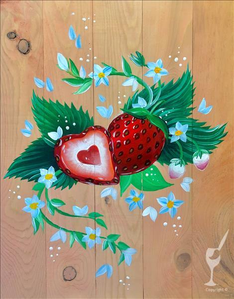 Strawberry Summer Pallet Painting!