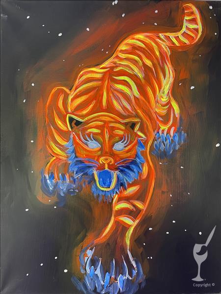 How to Paint Spirit Tiger | Glow Paint & Wine Slush Incl!