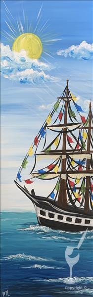 Gasparilla Ship (10"x30" Canvas)