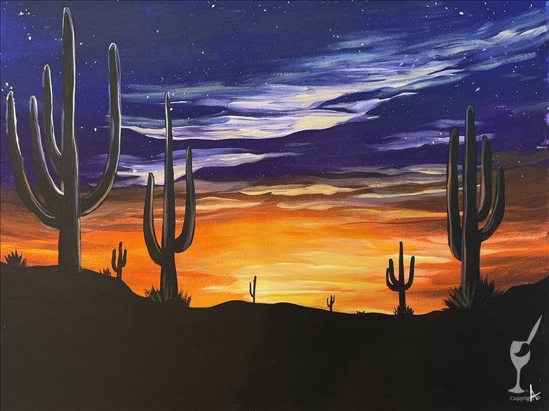 How to Paint NEW! Desert Saguaro Dreams