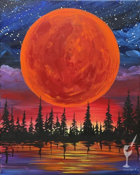 How to Paint Manic Monday!  Blood Moon Rising!