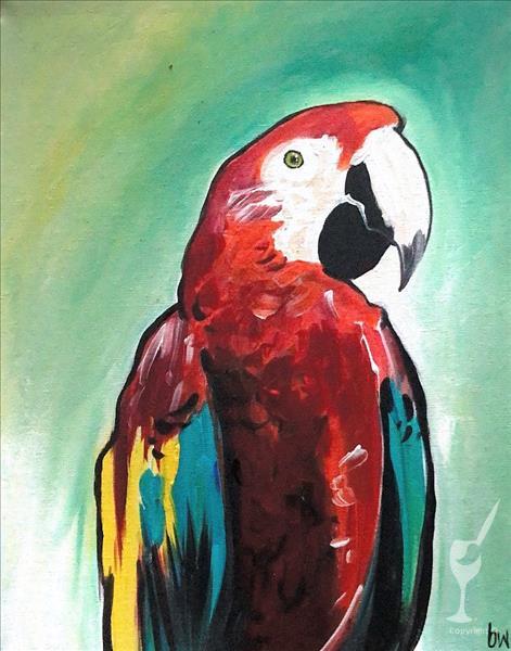 How to Paint Breakfast w/ a Twist @ Little Rock Zoo--Macaw!