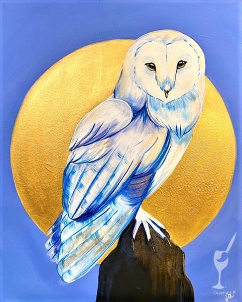 How to Paint Barn Owl in Gold | $10 Bottomless Wine Slushies!