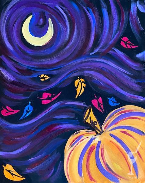 Pumpkin Hallow Blacklight Painting!