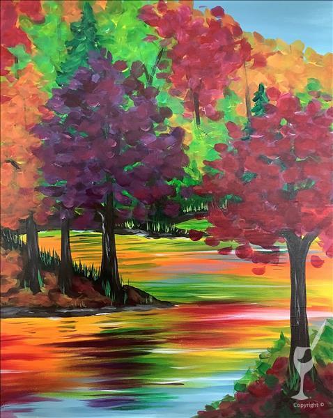 DOUBLE PAINT POINTS! Fall Reflections (21+)