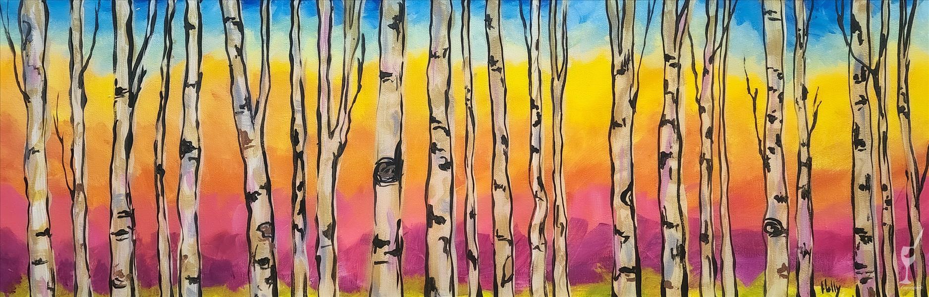 Vibrant Birch Forest -  SET or SINGLE!