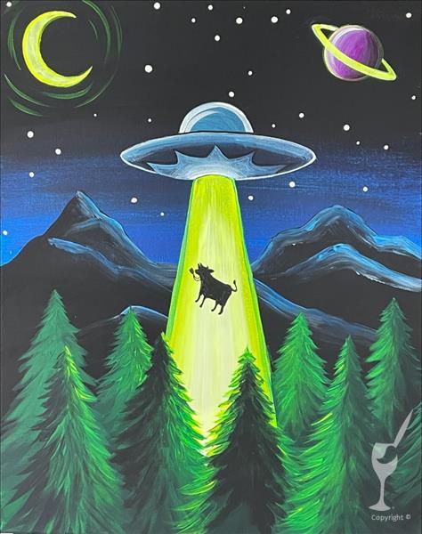 How to Paint Alien Abduction ~ Blacklight Event!