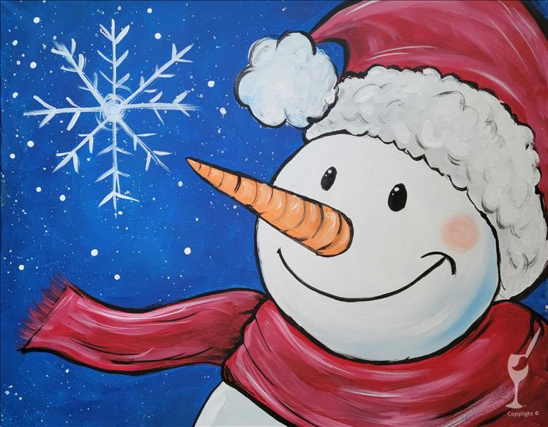 Snowflake Snowman - Family Fun! (11x14 Canvas)