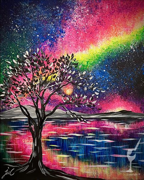 Bright Galactic Night - Coffee & Canvas