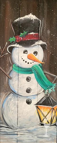 Coffee & Canvas - Rustic Winter Snowman