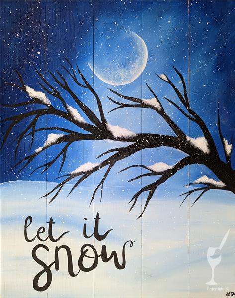 Twilight Snowfall ~ PUBLIC PAINTING PARTY