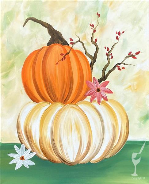 NEW FUN FALL ART ~ Fall Pumpkin Stack