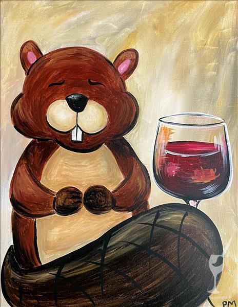 Beaver or Fox With Wine
