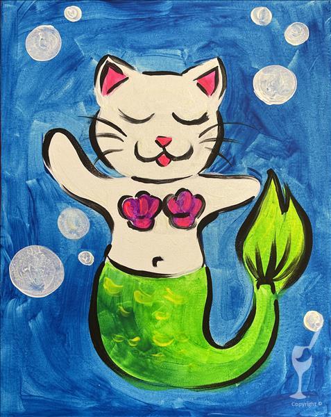 NEW ART!! "Mer-Kitty": Kids Paint!