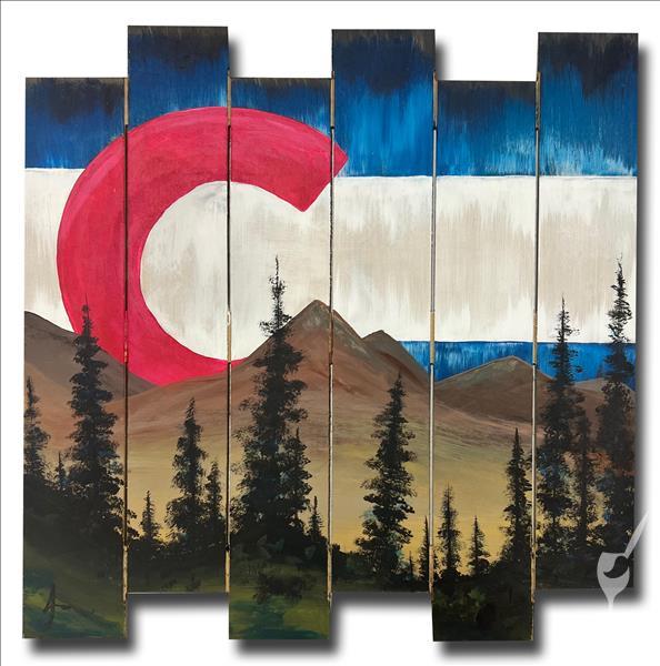 Colorado Treescape Pallet Art