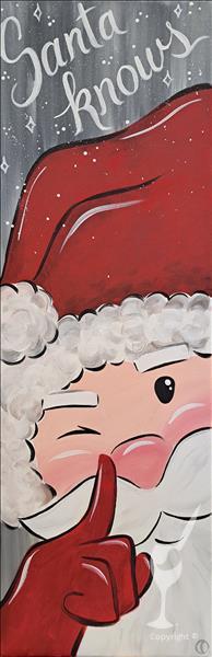 Santa Knows! | Canvas or Wood