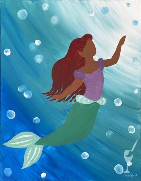 How to Paint Classic Mermaid Princess ~ glitter available ~ 2hr