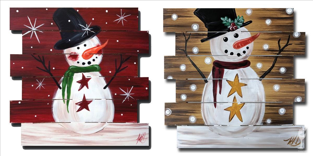 Holiday Snowman-Evening Art Party