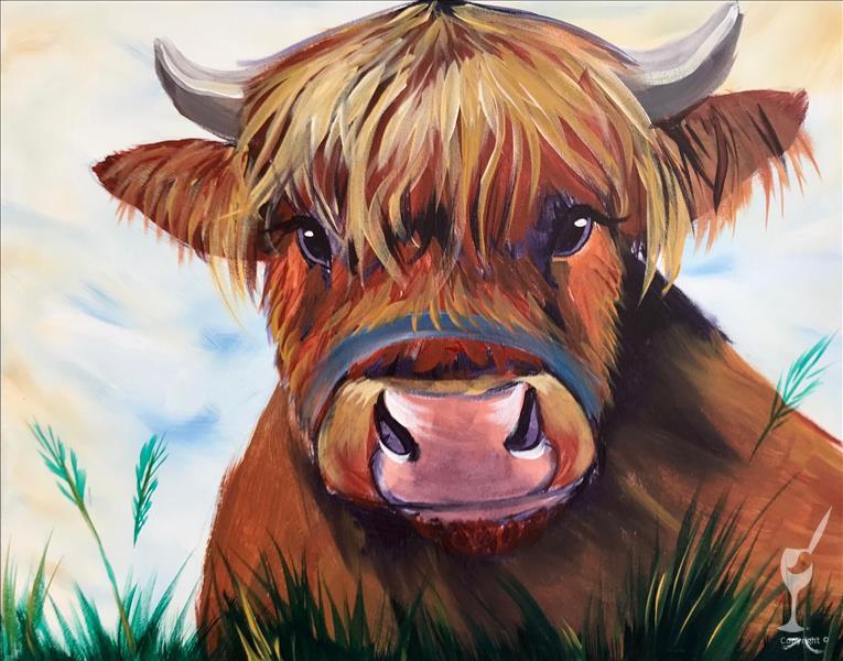 Highland Cow *Adults Only* Pre-Drawn On