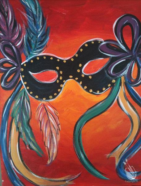 Mardi Gras Mask - Tuesday, February 21, 2012 - Painting with a Twist